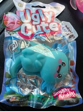 Smushy Axolotl Plush - Aqua Blue